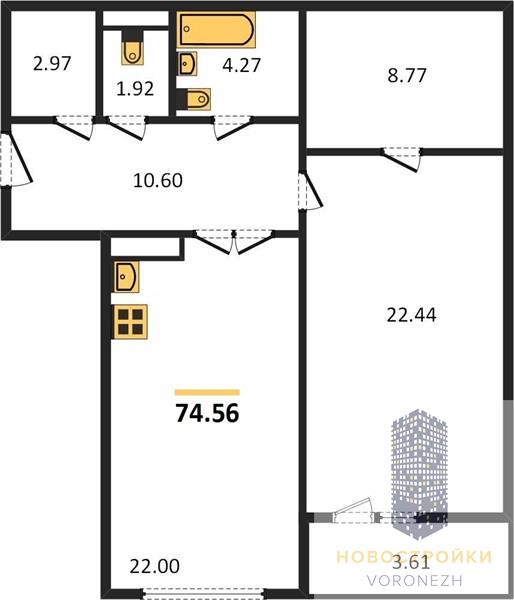 Квартира 1-комнатная квартира