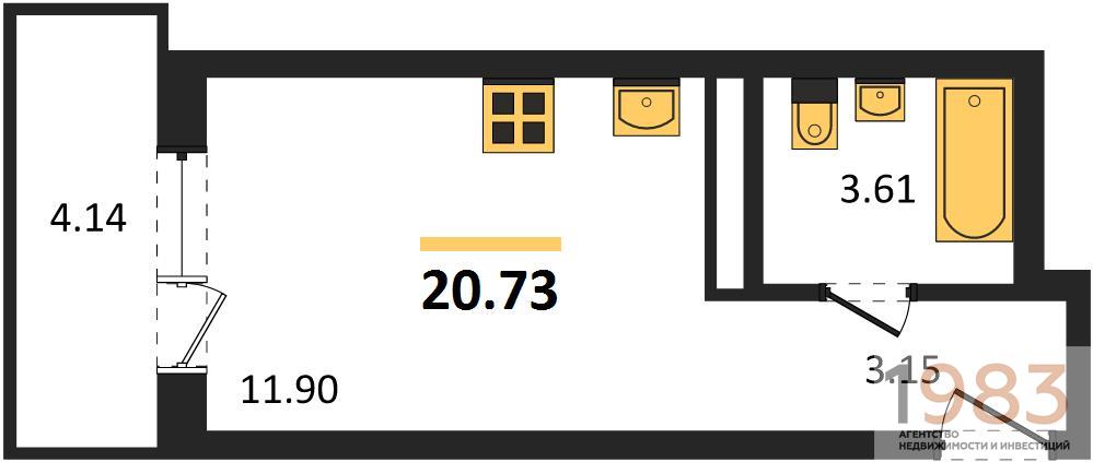 Квартира Студия