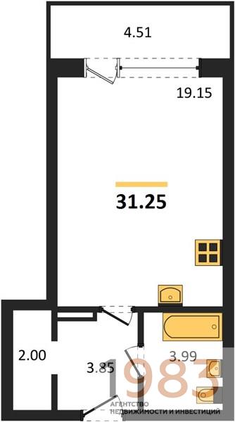 Квартира Студия