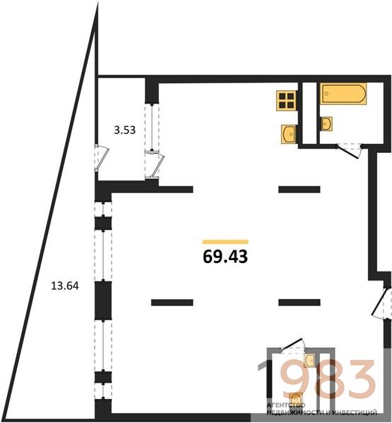 Квартира 2-комнатная квартира