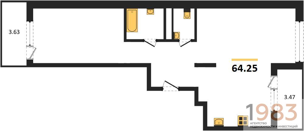 Квартира 2-комнатная квартира