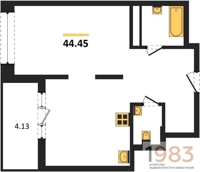 Квартира 1-комнатная квартира
