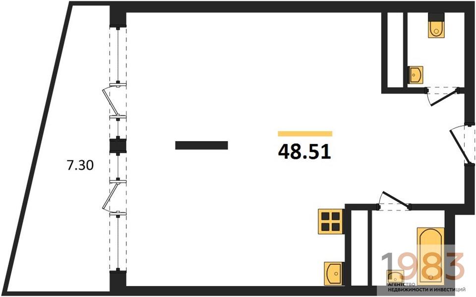 Квартира 1-комнатная квартира