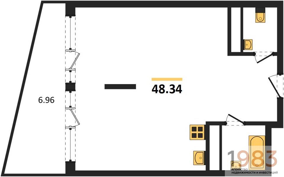 Квартира 1-комнатная квартира