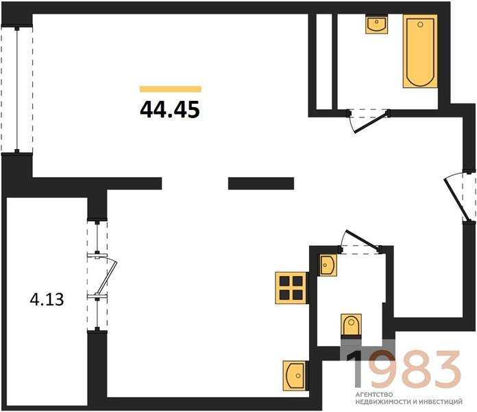 Квартира 1-комнатная квартира