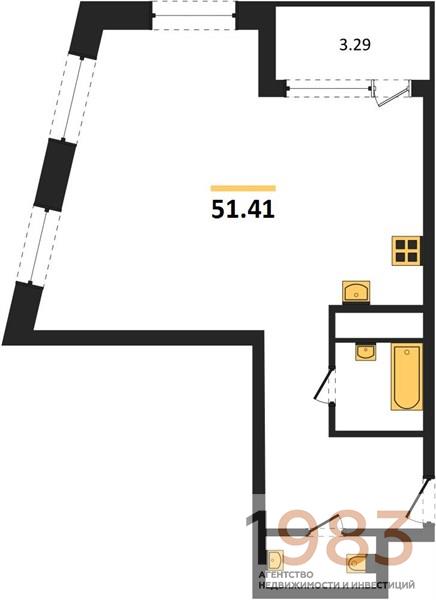 Квартира 1-комнатная квартира