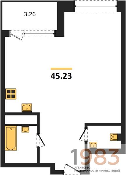 Квартира 1-комнатная квартира