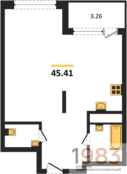 Квартира 1-комнатная квартира
