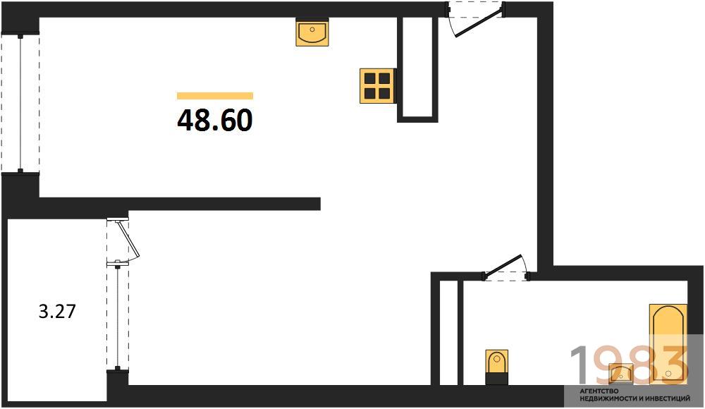 Квартира 1-комнатная квартира