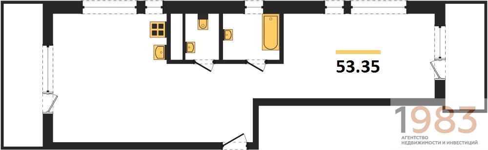Квартира 1-комнатная квартира