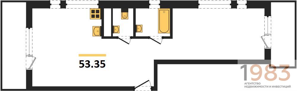 Квартира 1-комнатная квартира