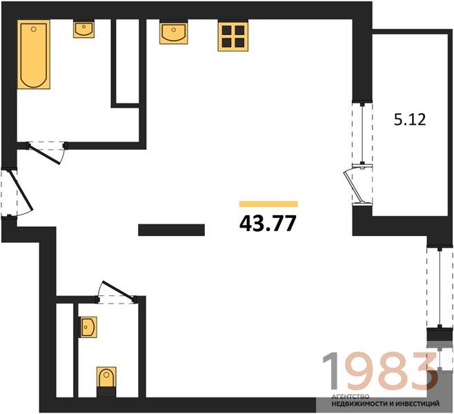 Квартира 1-комнатная квартира