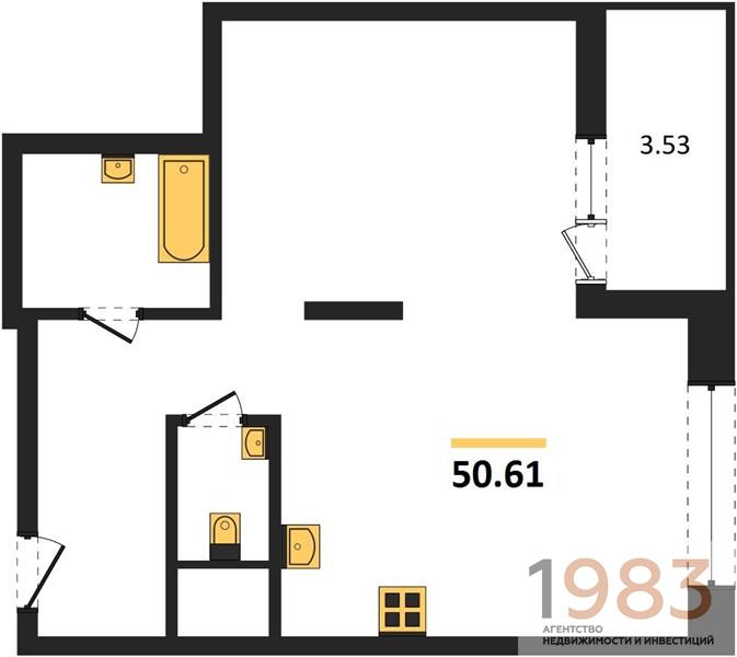 Квартира 2-комнатная квартира