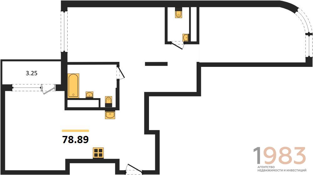 Квартира 2-комнатная квартира