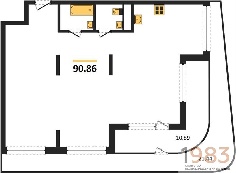 Квартира 3-комнатная квартира