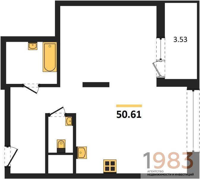 Квартира 2-комнатная квартира