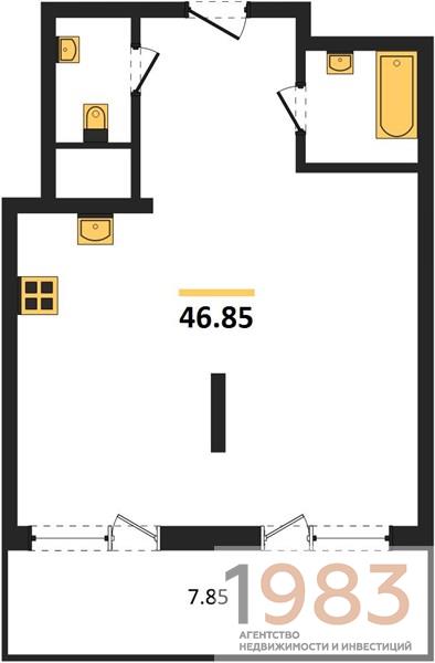Квартира 1-комнатная квартира