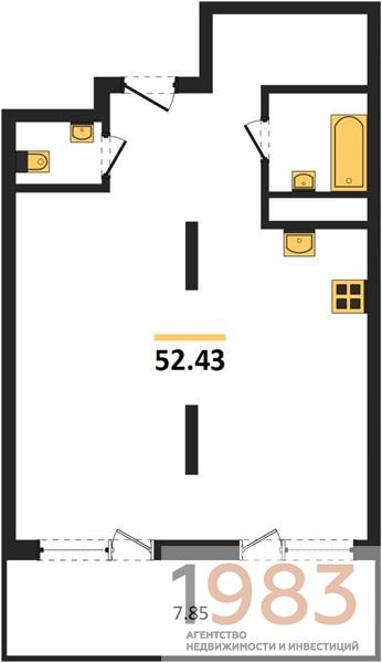 Квартира 1-комнатная квартира