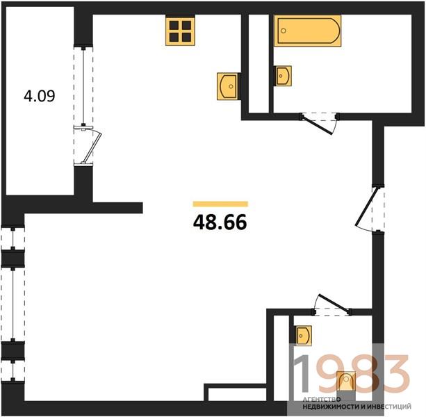 Квартира 1-комнатная квартира