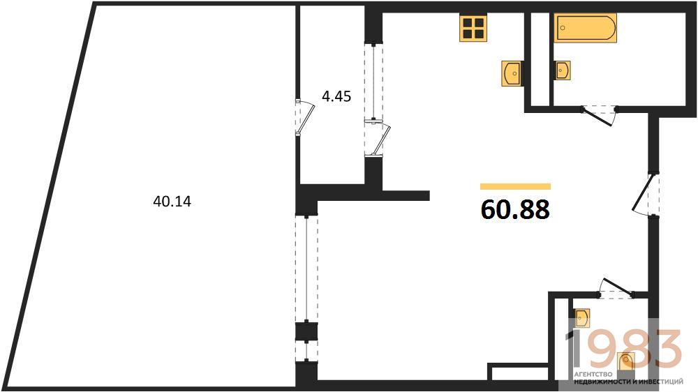 Квартира 1-комнатная квартира