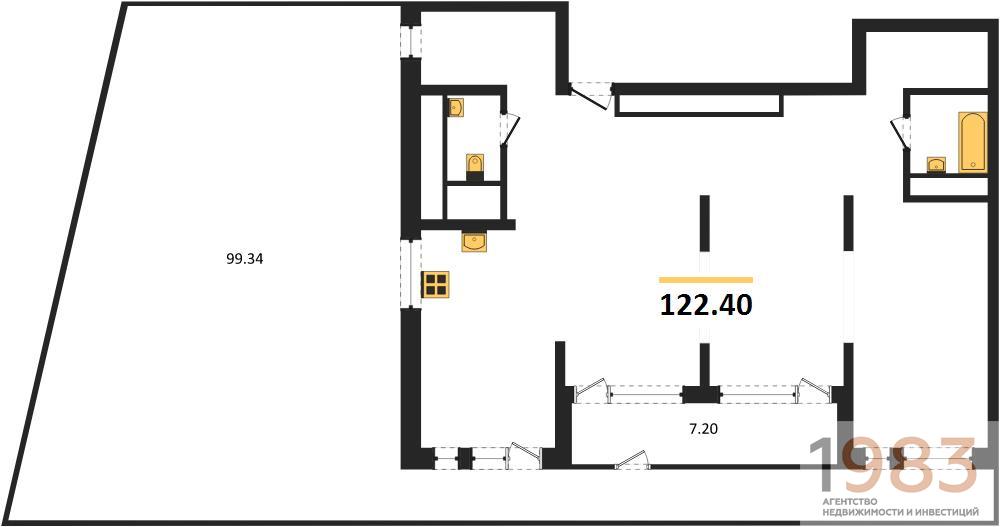 Квартира 2-комнатная квартира