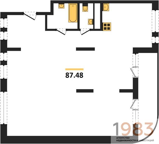 Квартира 3-комнатная квартира