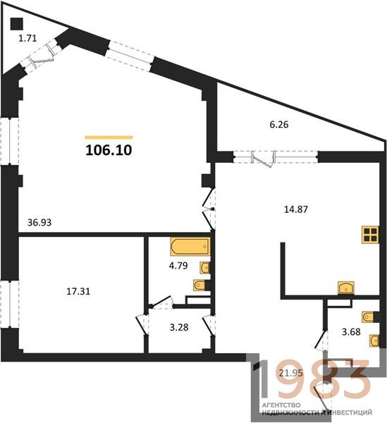 Квартира 2-комнатная квартира