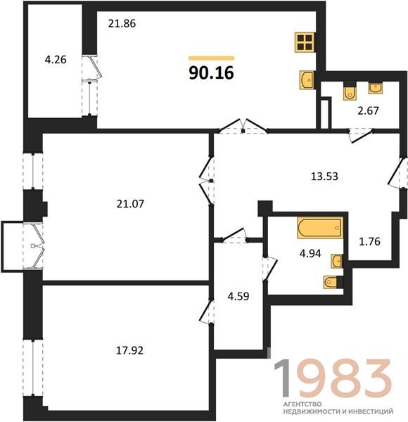 Квартира 2-комнатная квартира