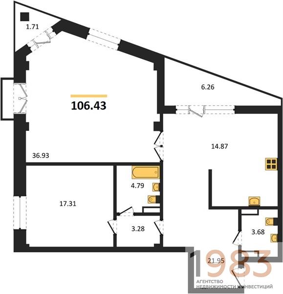 Квартира 2-комнатная квартира