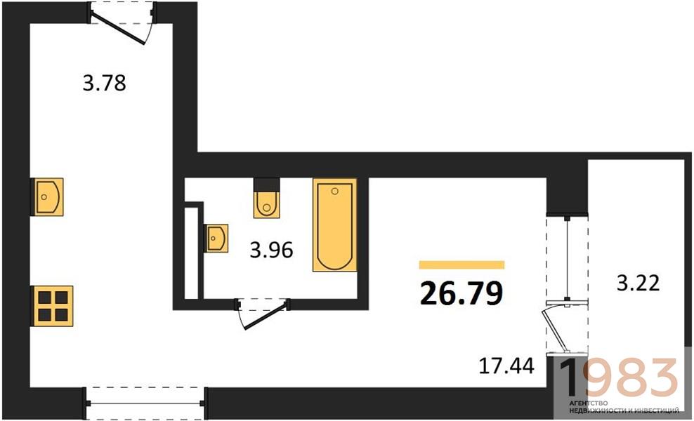 Квартира Студия