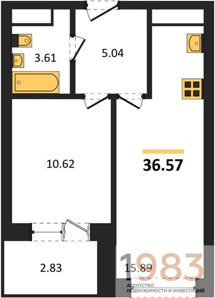 Квартира 1-комнатная квартира