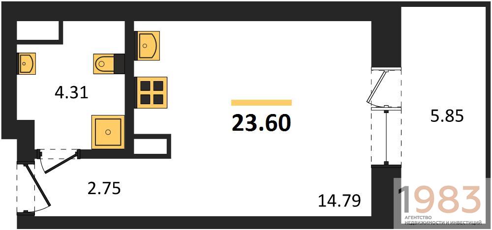 Квартира Студия