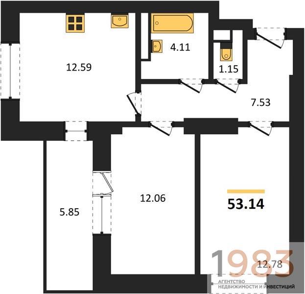 Квартира 2-комнатная квартира