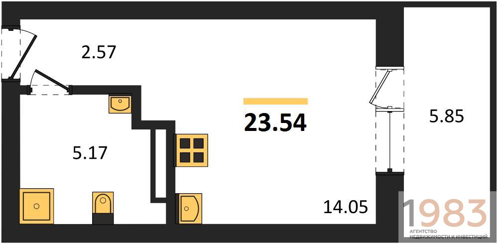 Квартира Студия