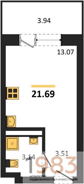 Квартира Студия