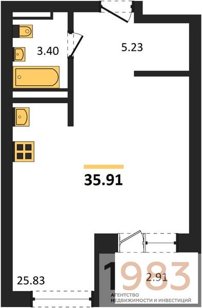 Квартира Студия