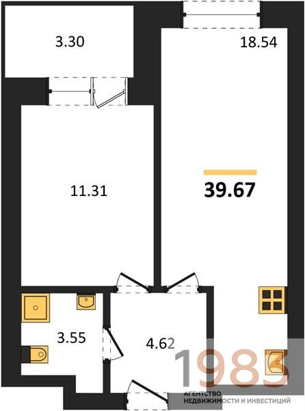 Квартира 1-комнатная квартира