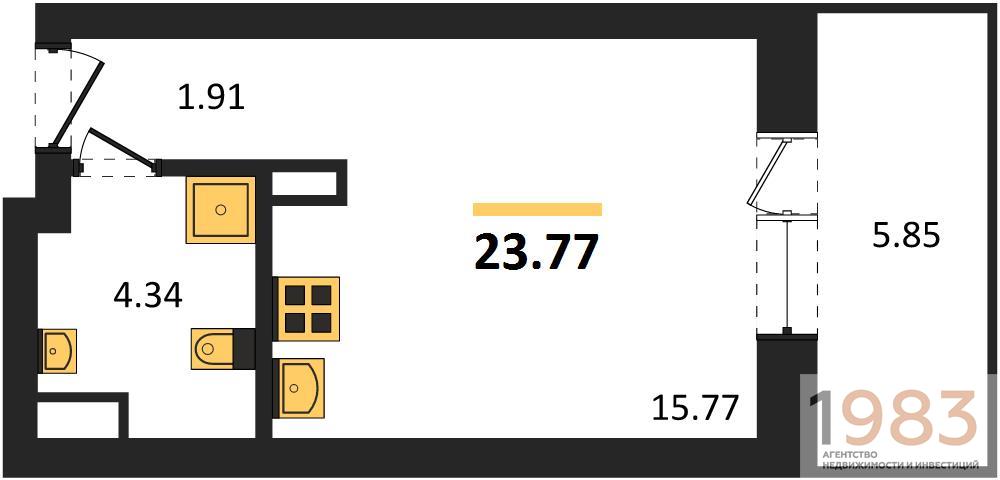 Квартира Студия