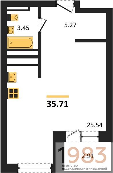 Квартира Студия