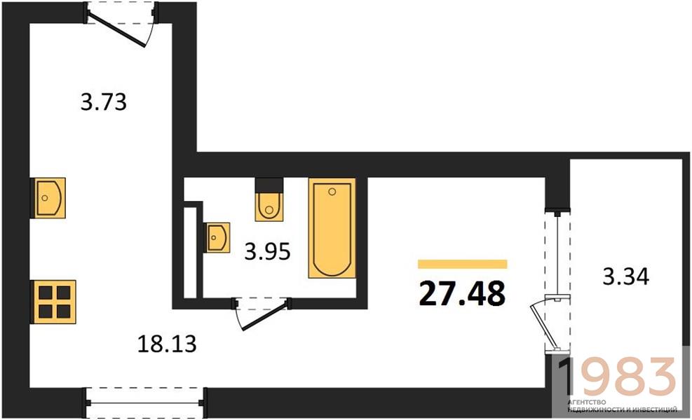 Квартира Студия