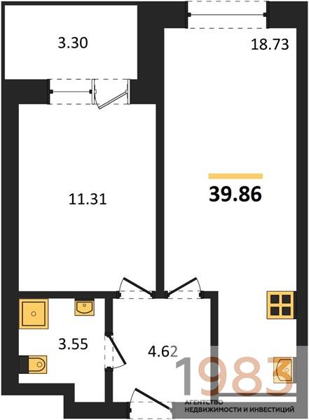 Квартира 1-комнатная квартира
