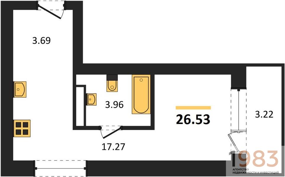Квартира Студия