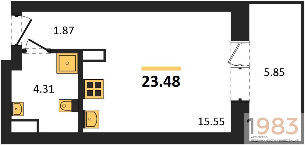 Квартира Студия