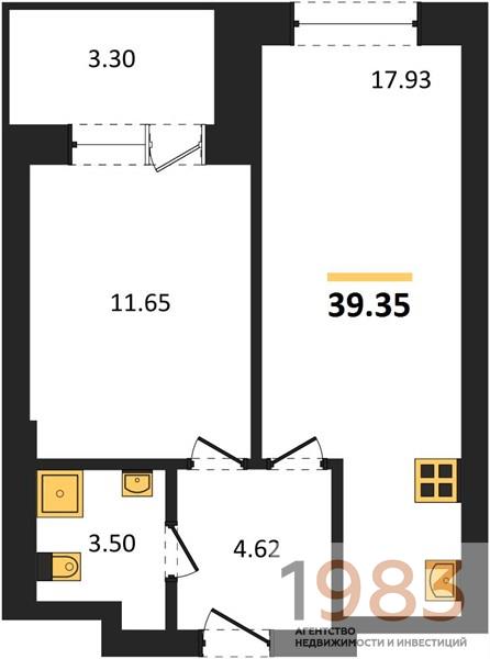 Квартира 1-комнатная квартира