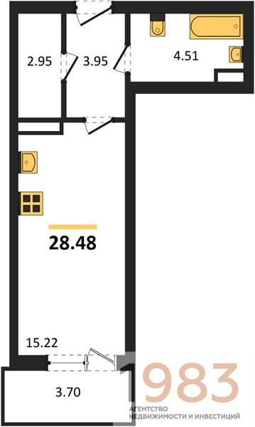 Квартира Студия