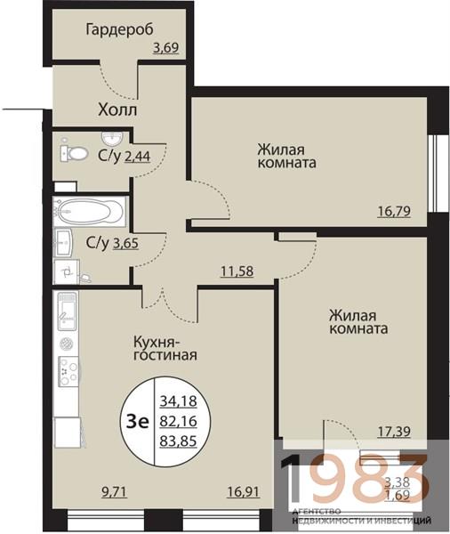 Квартира 2-комнатная квартира