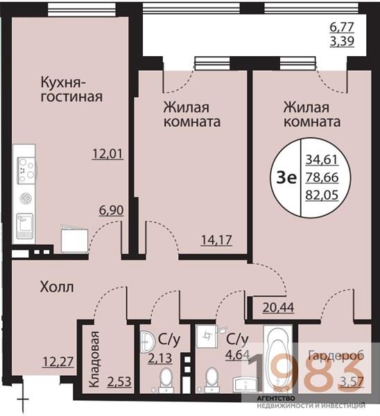 Квартира 2-комнатная квартира