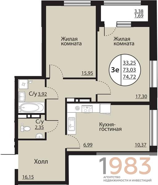 Квартира 2-комнатная квартира