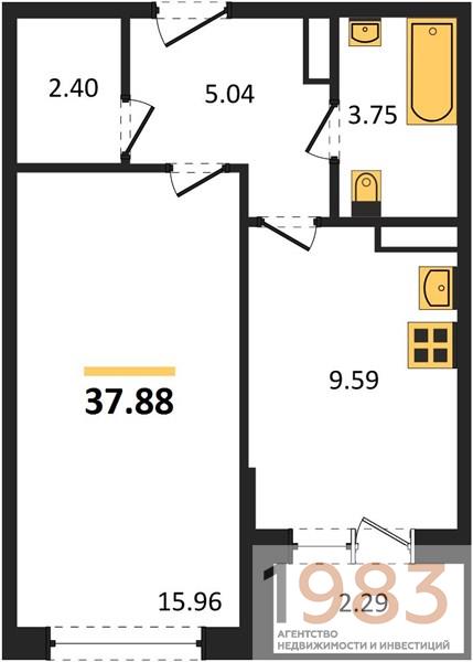 Квартира 1-комнатная квартира