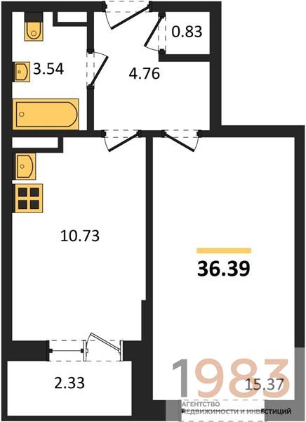 Квартира 1-комнатная квартира